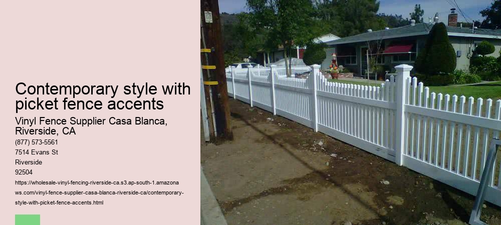 Contemporary style with picket fence accents